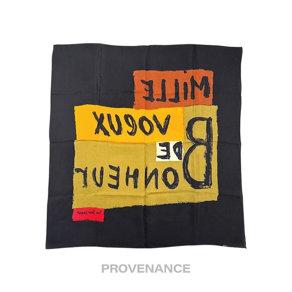 🔴 Yves Saint Laurent YSL Silk Scarf - Graffiti Multi 65 - Picture 2 of 6